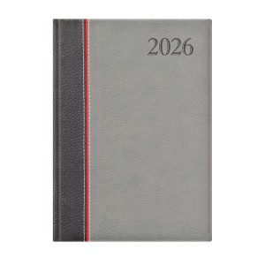 Napi agenda TOPTIMER  G021  A5 2026 GROOVY  antracit-piros-szürke
