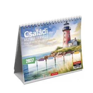 K&eacute;pes asztali napt&aacute;r &aacute;ll&oacute; 22x19,2 2027 CSAL&Aacute;DI TERVEZŐ  T053