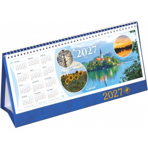 K&eacute;pes asztali napt&aacute;r norm&aacute;l 31X16 2027  ID&Eacute;ZETES CS&Iacute;ZI&Oacute; &aacute;ll&oacute;  PVC talp k&eacute;k
