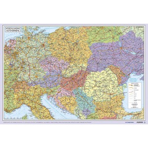 Könyöklő íróalj  45x66cm  Föld országaiKözép-Európa autótérkép        DUO32700971K