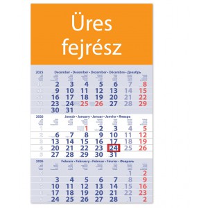 Speditőr naptár  PRIMUS CLUB 30X48,5 2026   fejrész üres