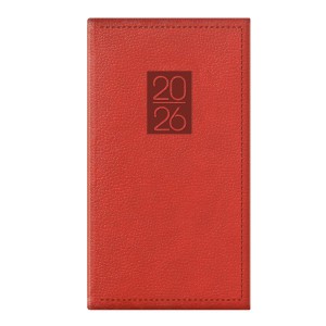 Zsebnaptár álló  TOPTIMER C035 2026 CLASSIC sárga lapos bordó