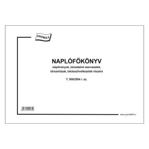 Napl&oacute;fők&ouml;nyv t&aacute;rsash&aacute;zak &eacute;s lak&oacute;k&ouml;z&ouml;ss&eacute;gek r&eacute;sz&eacute;re  TERV.509