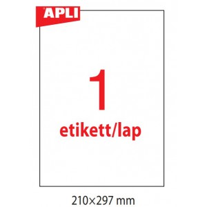 Etikett címke APLI 210x297 átlátszó 10lap  LCA10053