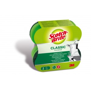 Mosogat&oacute;szivacs SCOTCH Brite Classic Comfort pisk&oacute;ta alak&uacute; 2dbcsg