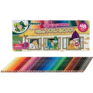 Színes ceruza készlet48 JOLLY Kinderfest fémdobozban 3,8 béllel 3000-0494