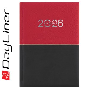 Napi agenda A5 2026 CONTRAST fekete-piros