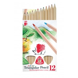 Színes ceruza készlet12 ICO Süni  vastag háromszög natur test