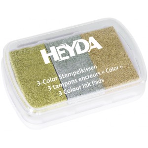 Bélyegzőpárna HEYDA 3 szín aranyezüstbronz  204888466