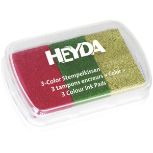 Bélyegzőpárna HEYDA 3 szín piroszöldarany  204888467