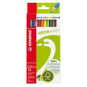 Színes ceruza 12klt STABILO GREENcolors  60192-121