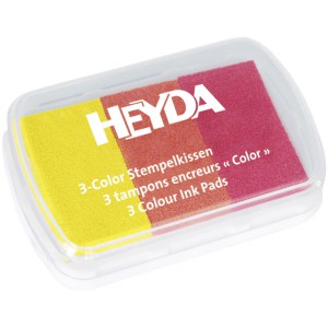 Bélyegzőpárna HEYDA 3 szín pirosnarancssárga  204888462