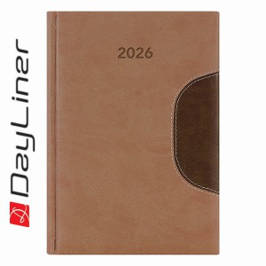 Napi agenda A5 2026  MEMPHIS  varrott  barnacsokoládé