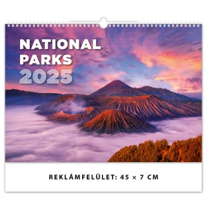 Falinaptár  45X31,5 2025  NATIONAL PARKS  nemzeti parkok  H132