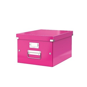 Archiváló doboz CLICKSTORE A4 281x200x369mm lakkfényű rózsaszín 60440023