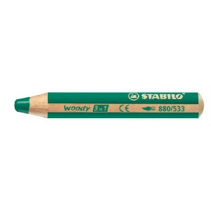 Színes ceruza  STABILO Woody 3in1  880533 sötétzöld