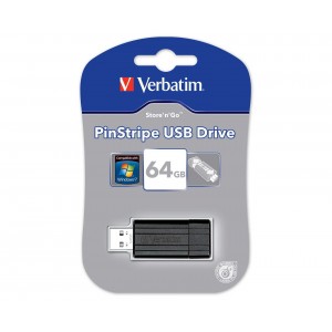 Pendrive VERBATIM Pin Stripe 104 MBsec 64GB  UV64GPF