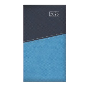 Zsebnaptár álló  TOPTIMER  D035 2026  DUPLEX  sárga lapos kék-világoskék