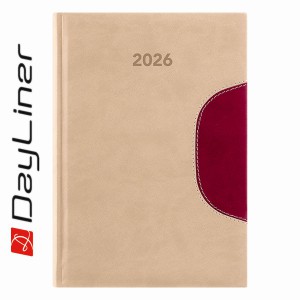 Napi agenda A5 2026  MEMPHIS  varrott bézspadlizsán