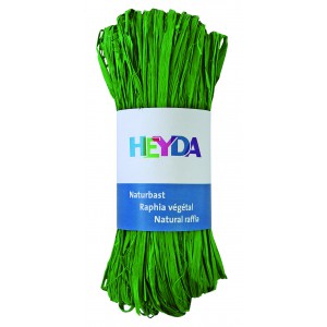 Raffia HEYDA 50g természetes anyagból  alma zöld,    204887796
