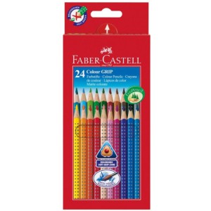 Színes ceruza készlet24 FABER-CASTELL Grip gumi pöttyös  112424