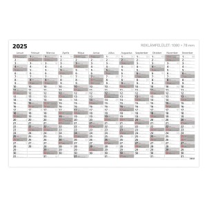 Plakátnaptár egyoldalas 2025 Terminus T101 A0   1180 x 800 mm   fekvő