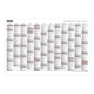 Plakátnaptár egyoldalas T101 Terminus 2026 A0   1180 x 800 mm   fekvő