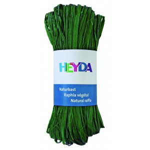 Raffia HEYDA 50g természetes anyagból, sötét zöld     204887797