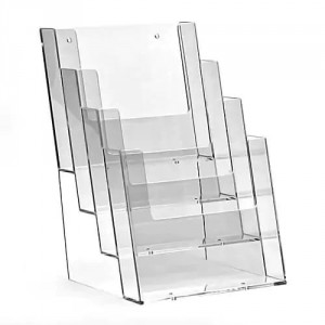 Prospektustart&oacute; A5  4 rekeszes plexi   4420