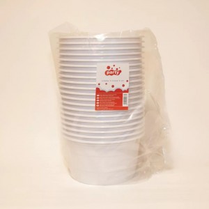 Party műanyag guly&aacute;st&aacute;l 500ml feh&eacute;r tető n&eacute;lk&uuml;l  20dbcsg