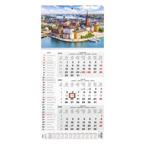 Speditőr naptár T077-004 29x62,8 2026 névnapokkal  VÁROS képpel
