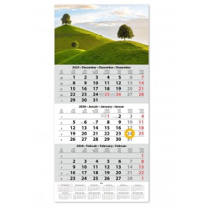 Speditőr naptár SP1 33X67 2026   HANGULAT   1 tömbös 3 hónapos