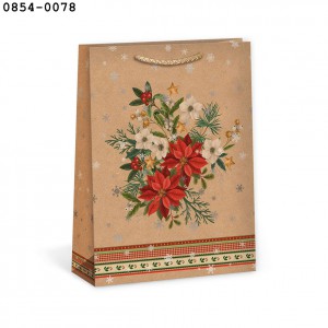 Dísztasak ARGUS 23x32x8 T5 NatúrEco karácsonyi vegyes  0854