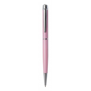 Golyóstoll Lille Pen rózsaszín test fehér eredeti SWAROVSKI kristállyal a tetején 14cm bársony tolltokban