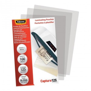 Lamin&aacute;l&oacute; f&oacute;lia FELLOWES 54x86 125mic f&eacute;nyes 100db  IFW53063