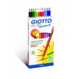 Színes ceruza készlet12 Giotto Elios Tri háromszög alakú 275800