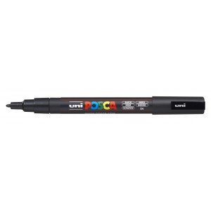 Marker dekor UNI Posca  PC-3M   0,9-1,3mm  fekete