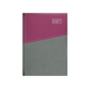 Napi agenda  TOPTIMER  D021  A5 2027  DUPLEX   s&aacute;rga lapos lila-sz&uuml;rke