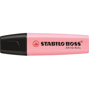 Szövegkiemelő STABILO Boss Original  70129 vágott végű 2-5mm  pasztell világos rózsaszín