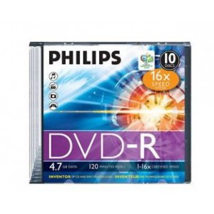 DVD-R47 PHILIPS írható 16x SLIM tokban