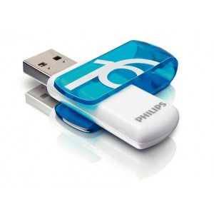 Pendrive Philips Vivid 16Gb USB Flash Drive fehérkék