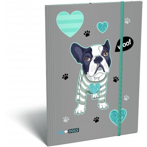 Gumis mappa LIZZY A4 We Love Dogs Woof 20130