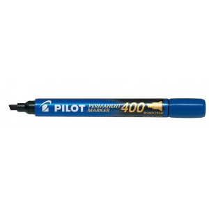 Marker permanent PILOT 400 vágott végű 4mm kék