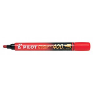 Marker permanent PILOT 400 vágott végű 4mm piros