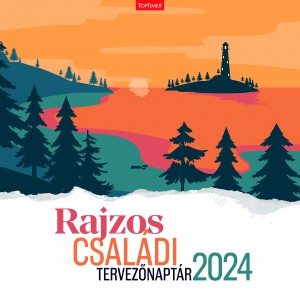 Falinaptár lemez 29X58 2024  RAJZOS CSALÁDI TERVEZŐ  T098-011