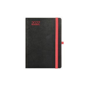Heti agenda TOPTIMER  N012 B6 2027 NERO N-002 piros