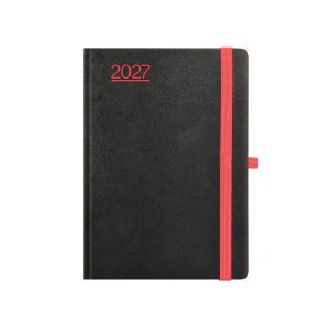 Heti agenda TOPTIMER  N015 A5 2027 NERO N-002 piros