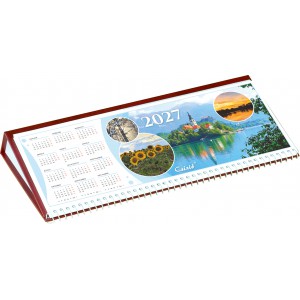 K&eacute;pes asztali napt&aacute;r norm&aacute;l 31X16 2027  ID&Eacute;ZETES CS&Iacute;ZI&Oacute; fekvő PVC talp bord&oacute;