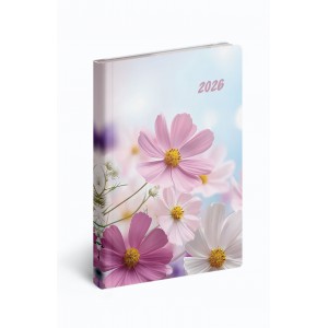Zsebnaptár álló REALSYSTEM 2026  B6 FIESTINA szirmok 65