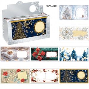 Boríték ARGUS LA4 karácsonyi mintával 120db doboz ár!  1075-V105, V006,V007,V008